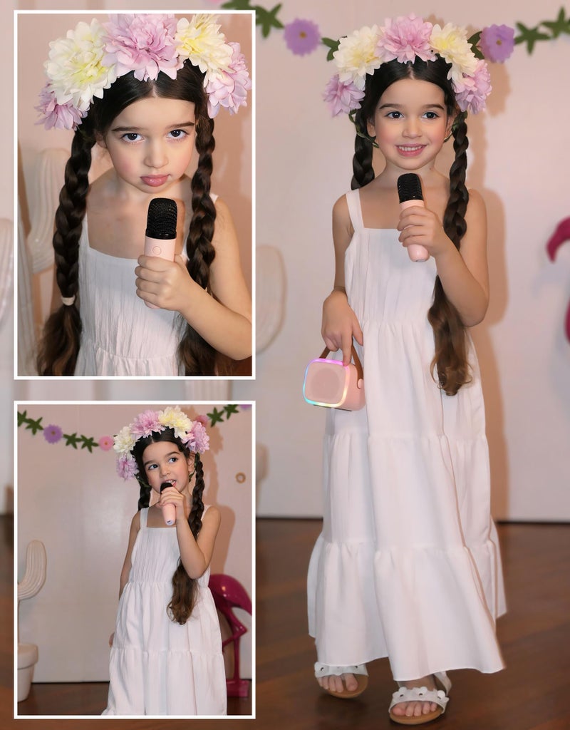 Arshiner Girls Summer Dress Boho Spaghetti Strap Square Neck Solid A Line Beach Long Dress with Pockets White 9-10 Years - Image 5