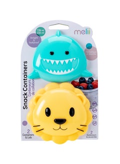 melii Adorable Airtight, Leakproof Kids Food Storage Set - Shark And Lion  - Image 3