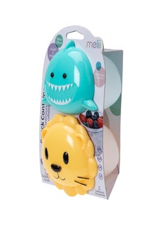 melii Adorable Airtight, Leakproof Kids Food Storage Set - Shark And Lion  - Image 2