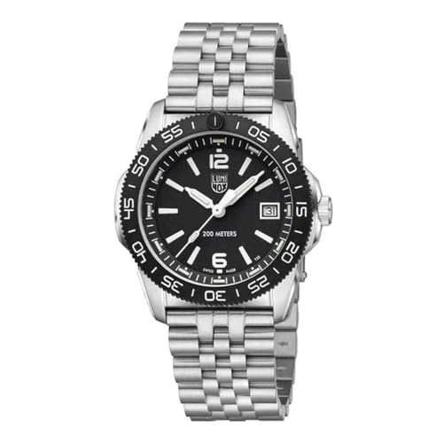 Luminox Stainless Steel Pacific Diver Date Analog Dial Color Black Men Watch - Xs.3122M, Silver Band - Image 2