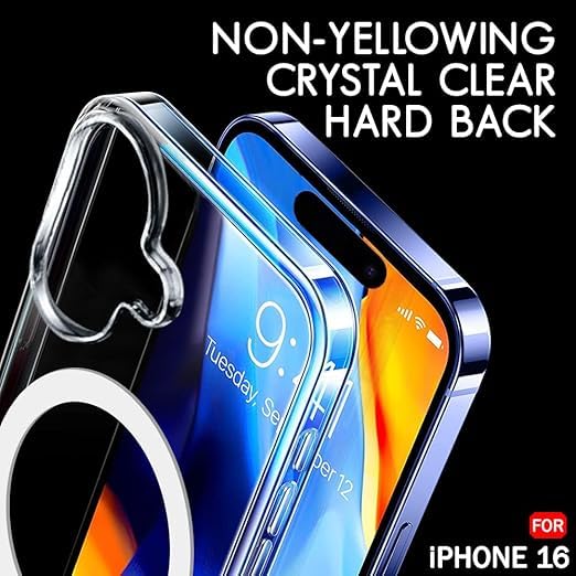 Sadhwanis Ultra-Hybrid Shockproof Back Cover Case for iPhone 16 Compatible with MagSafe | Camera Protection Bump Hard Back Cover for iPhone 16 - Image 4