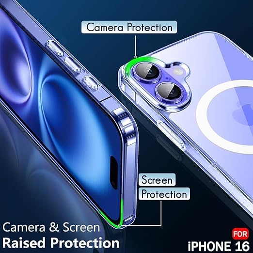 Sadhwanis Ultra-Hybrid Shockproof Back Cover Case for iPhone 16 Compatible with MagSafe | Camera Protection Bump Hard Back Cover for iPhone 16 - Image 3