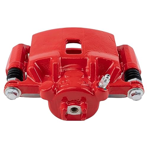 TRQ Front Left Right Brake Caliper w/Bracket Performance Red Driver Passenger Side Compatible with 2002-2006 Acura RSX 2003-2011 Honda Civic 2007-2008 Fit - Image 4