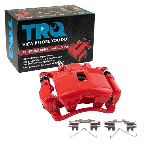 TRQ Front Left Right Brake Caliper w/Bracket Performance Red Driver Passenger Side Compatible with 2002-2006 Acura RSX 2003-2011 Honda Civic 2007-2008 Fit - Image 2