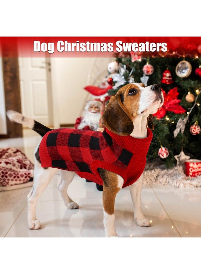 بوماي بوريتي سترة كلاب كلاسيكية منقوشة من PUMYPOREITY مع فتحة للمقود، ملابس محبوكة دافئة ومرنة للكلاب الصغيرة والمتوسطة، بلوفر ناعم محبوك من الجاكار مع ياقة عالية مرنة لفصل الربيع والخريف والشتاء وأعياد الميلاد والطقس البارد - Image 5