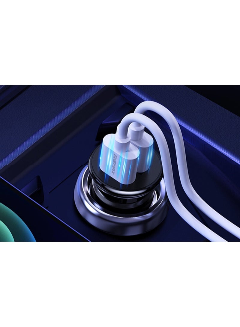 ريماكس شاحن سيارة Rcc239 - شاحن سيارة 2 2.4 أمبير مزدوج USB - اسود - Image 2