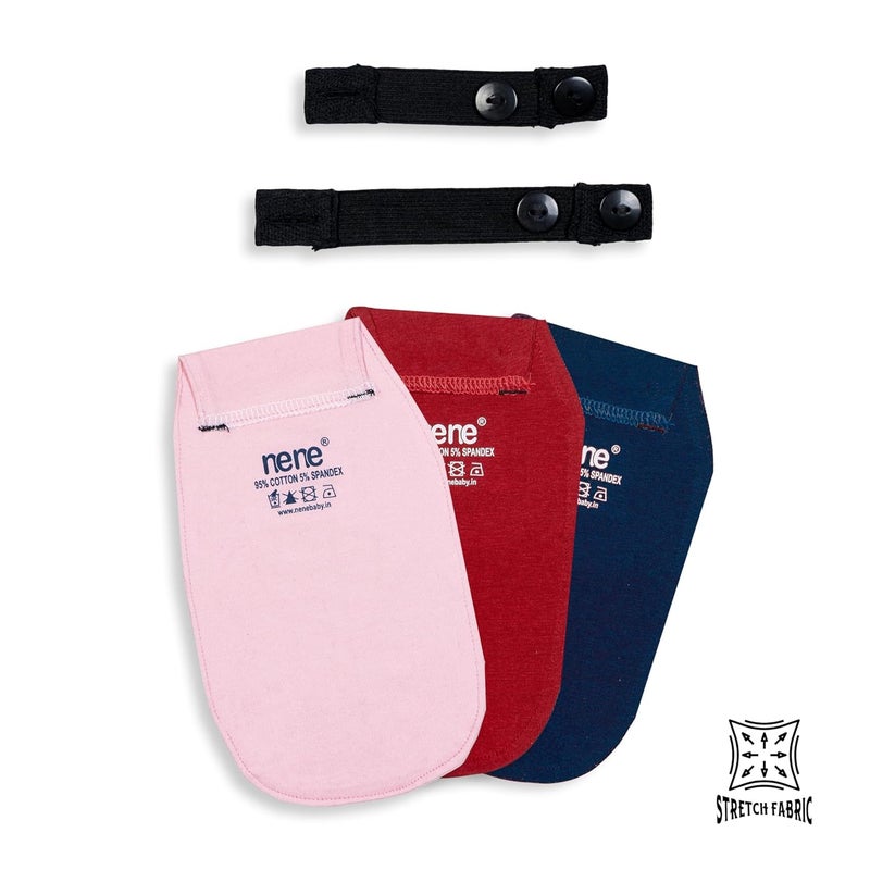 Nene Maternity Jeans Extender Kit – 3sets Adjustable Waist Extenders for Pregnant Women | Belly Bands for Pants, Elastic Stretch Button Expanders for Maternity Wear - Image 2