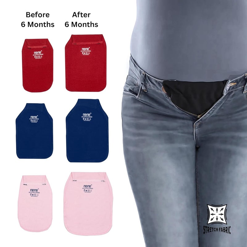 Nene Maternity Jeans Extender Kit – 3sets Adjustable Waist Extenders for Pregnant Women | Belly Bands for Pants, Elastic Stretch Button Expanders for Maternity Wear - Image 5