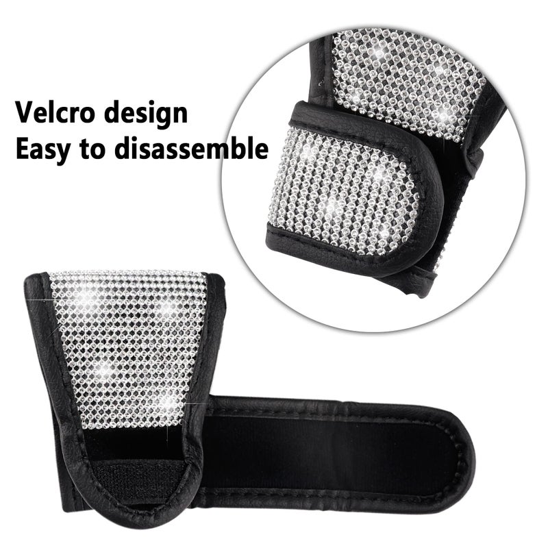 Aokdom Crystal Auto Gear Shift Cover Bling Car Accessories,Universal Car Knob Gear Stick Protector from Scratching with Rhinestone Covers Car Decor Accessories for Women(Bling-003) - Image 5