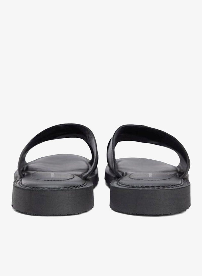 TOMMY HILFIGER Leather Crossover Strap Cleat Sandals - Image 3