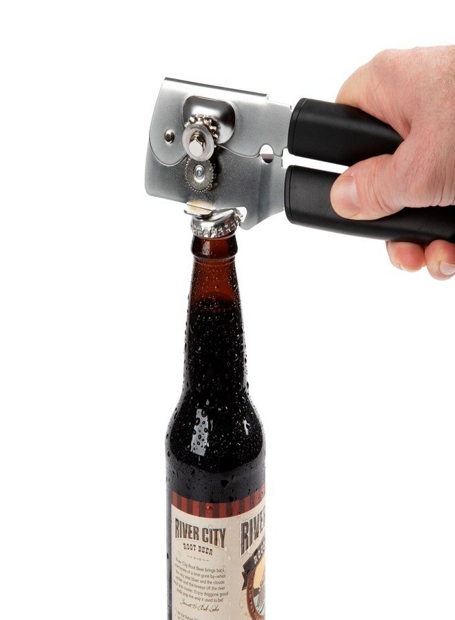 PL8 Can Opener - Stainless Steel Cutting Wheel for smooth edge, Ergonomic Soft-Grip Handles, Built-In Bottle Opener, Durable and Easy to Clean Kitchen Tool - Image 5