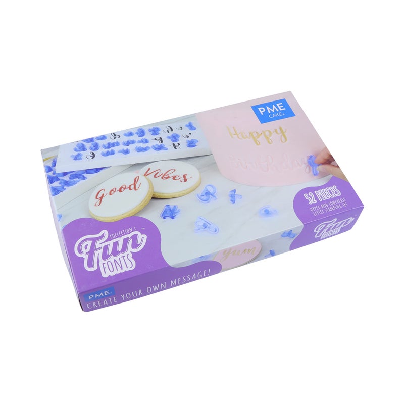 PME Fun FontsAlphabet Stamp Set of 52 Upper and Lower Case Collection 1