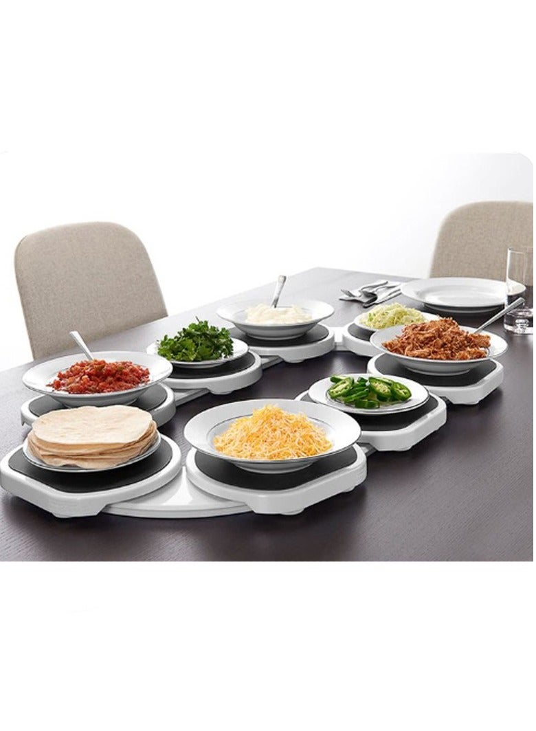 Expandable rotating dinner plates for rectangular and oval tables, kitchen tables, and dining tables make great gifts for parties and reunions - Image 2
