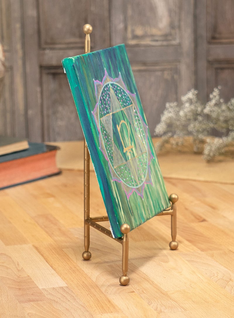 Red Co. Decorative Tripod Plate Stand and Art Holder Easel in Gold Finish - 14" h - Image 5