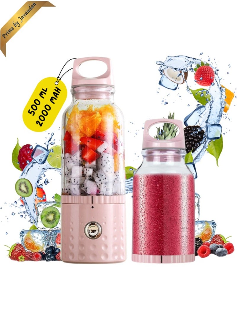 Prime by javaudan Electric Mini Portable Blender Fruit Blender Juicer Multi-function Powerful Electric Shaker Shaker Machine Blender Smoothie Blender USB Rechargeable  - Image 1