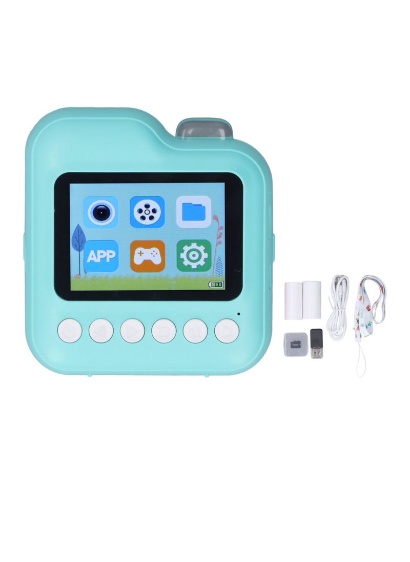 Velaurs Printer Camera Real Time Photo Printing High Definition Portable Kids Digital Camera for Outdoor Travel Blue  - Image 2