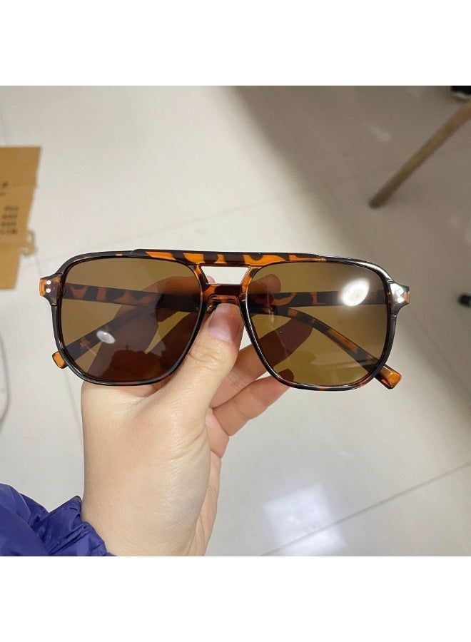 نظارات شمسية نسائية بتصميم طيار ريترو بحاجز مزدوج وحماية UV400 - Image 4
