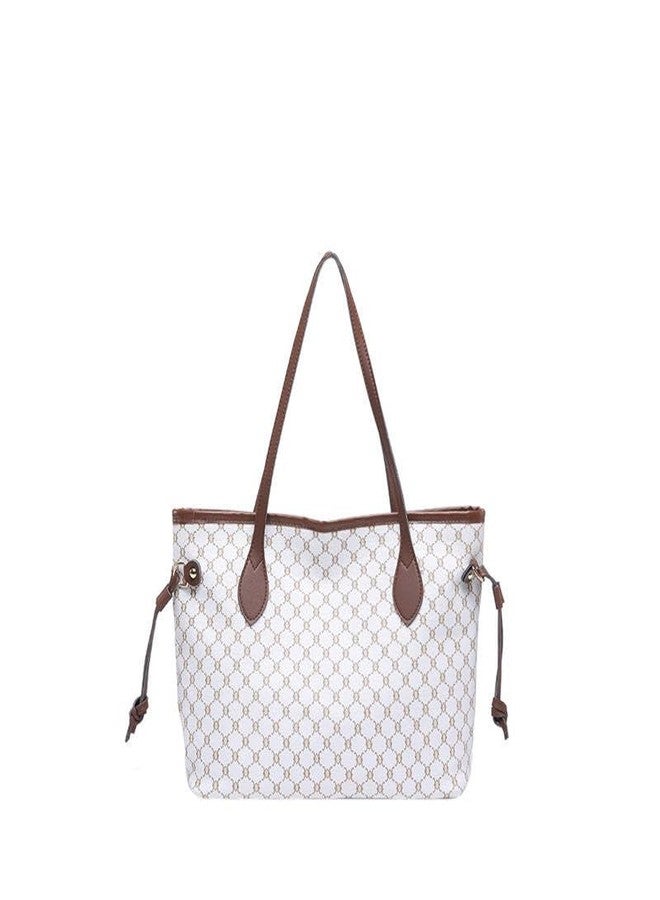 junelux 2025 Design Ins Hot Fashion Handbag | Solid Color PU Leather Messenger Shoulder Bag for Women (White) - Image 1
