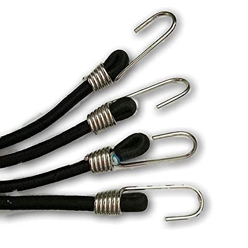 CRAFTSFY Ultra Flexible High Tension Stretchable Elastic Rope for Cloth Hanging Drying Packing Bungee Rope Luggage Strap Bungee Cord Metal Hooks Luggage Double Elastic Bike Scooty Bungee Cord Utility Rope - Image 3
