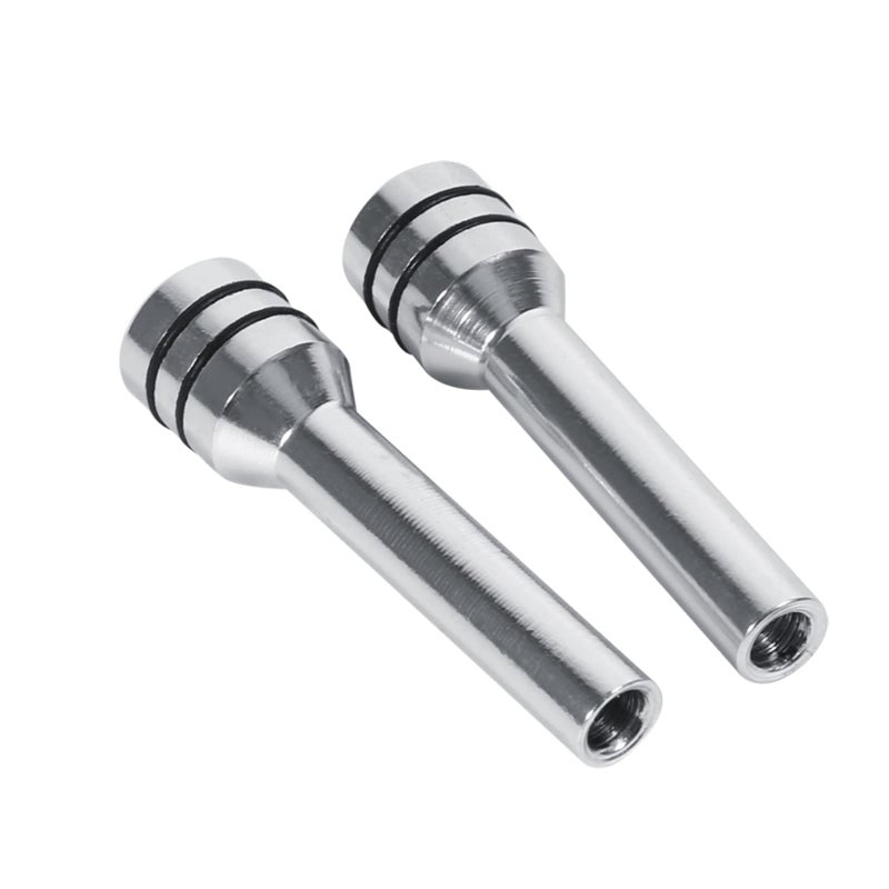 Dweekiy Door Lock Switches 2Pcs Universal Car Truck Aluminum Interior Door Lock Knob Pins CoverSilver - Image 3