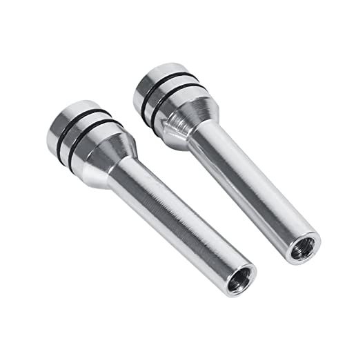 Dweekiy Door Lock Switches 2Pcs Universal Car Truck Aluminum Interior Door Lock Knob Pins CoverSilver - Image 1