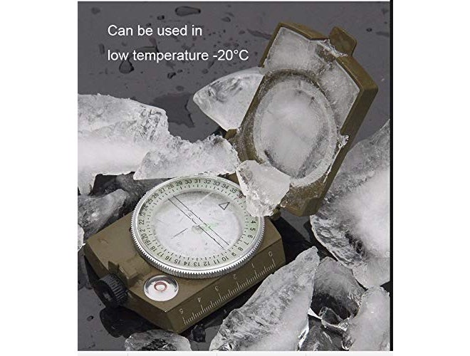 C DEVICE بوصلة عسكرية مهنية عالية الدقة مقاومة للماء من كاسون (جهاز سي) لتحديد الاتجاهات (8 × 6.5 × 3 سم، أخضر) - Image 2