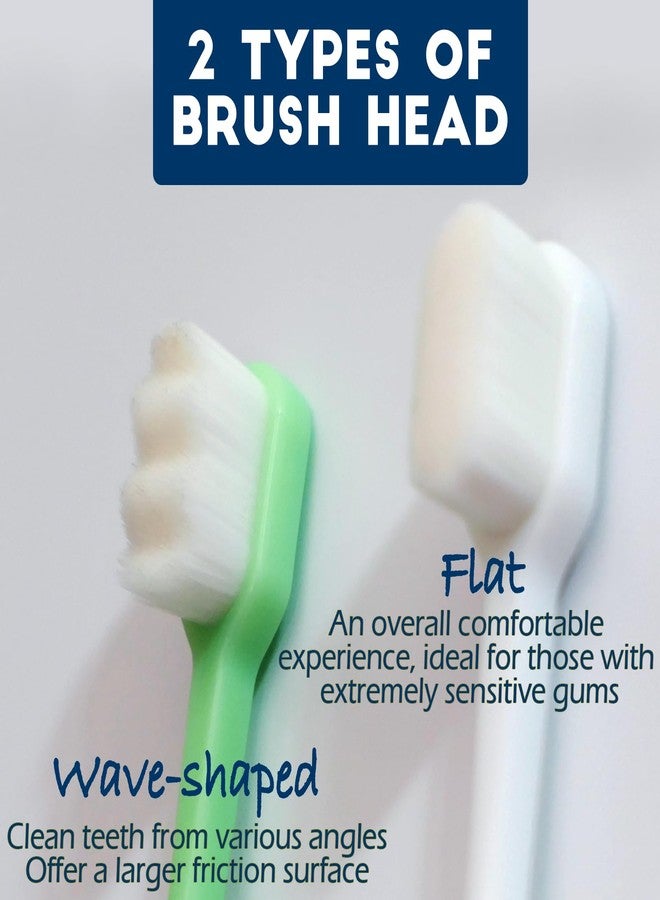 MoonyMars Dog Toothbrush Kit 4 Pack, Ultra Soft Dog Tooth Brush for Medium to Large Dogs & Cats, Pet Tooth Brushing Kit for Easy Dental Cleaning, Soft Bristles, 2 Green Wave Head & 2 White Flat Head - Image 5