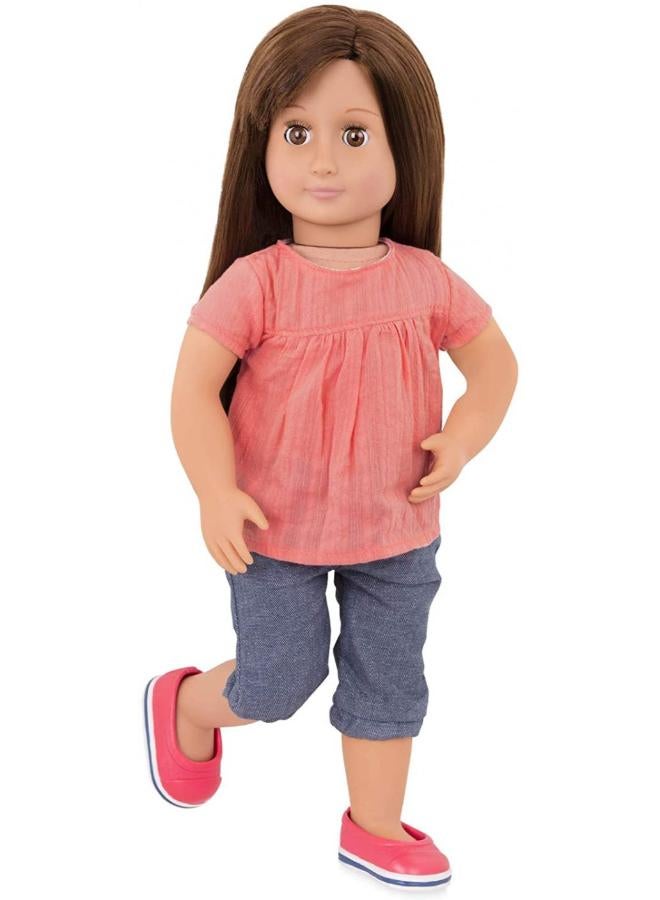 Our Generation Dlx Reese Travel Doll W/ Book - Image 1