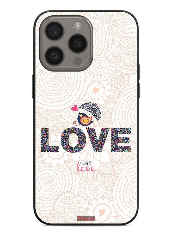 Tolwak Apple iPhone 15 Pro Max Protective Case Cover Love With Love - Image 2