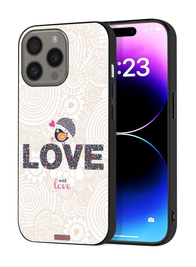 Tolwak Apple iPhone 15 Pro Max Protective Case Cover Love With Love - Image 1