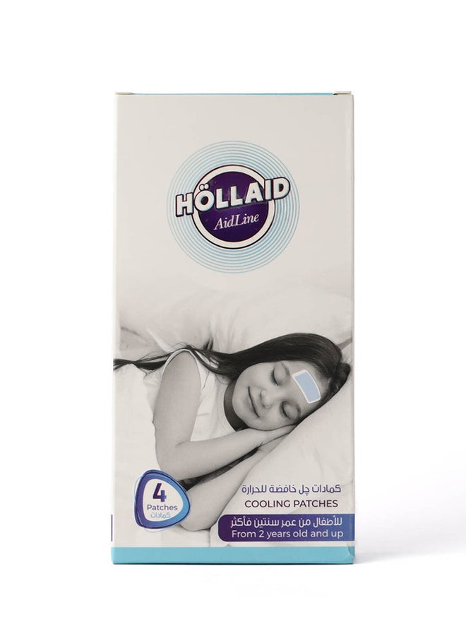Hollaid Hollaid, Cooling Gel Patches, For Children, +2 Years - 4 Pcs 