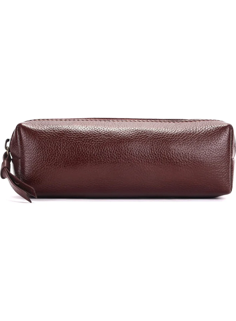 Hammonds Flycatcher  Leather Utility Pouch - Multi-Use Genuine Leather Case for Pencils, Cosmetics, Stationery, Coins, Makeup Brushes - School & Office Organizer for Women & Men  | Best Price UAE