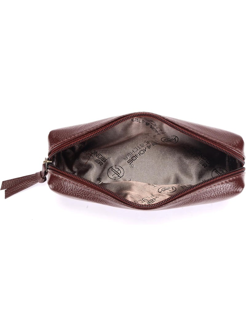 HAMMONDS FLYCATCHER Leather Utility Pouch - Multi-Use Genuine Leather Case for Pencils, Cosmetics, Stationery, Coins, Makeup Brushes - School & Office Organizer for Women & Men - Image 4