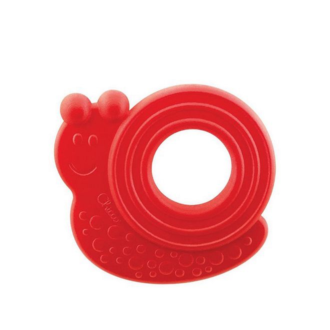 Chicco ECO+ Molly The Snail Teether Baby Rattle - Red - Image 2