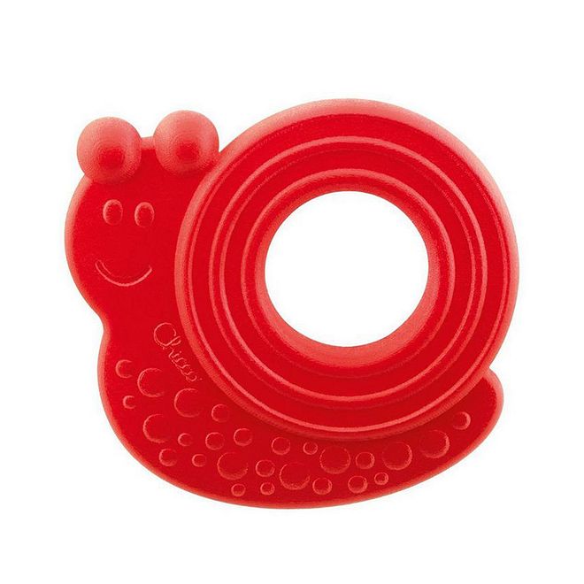 Chicco ECO+ Molly The Snail Teether Baby Rattle - Red - Image 1