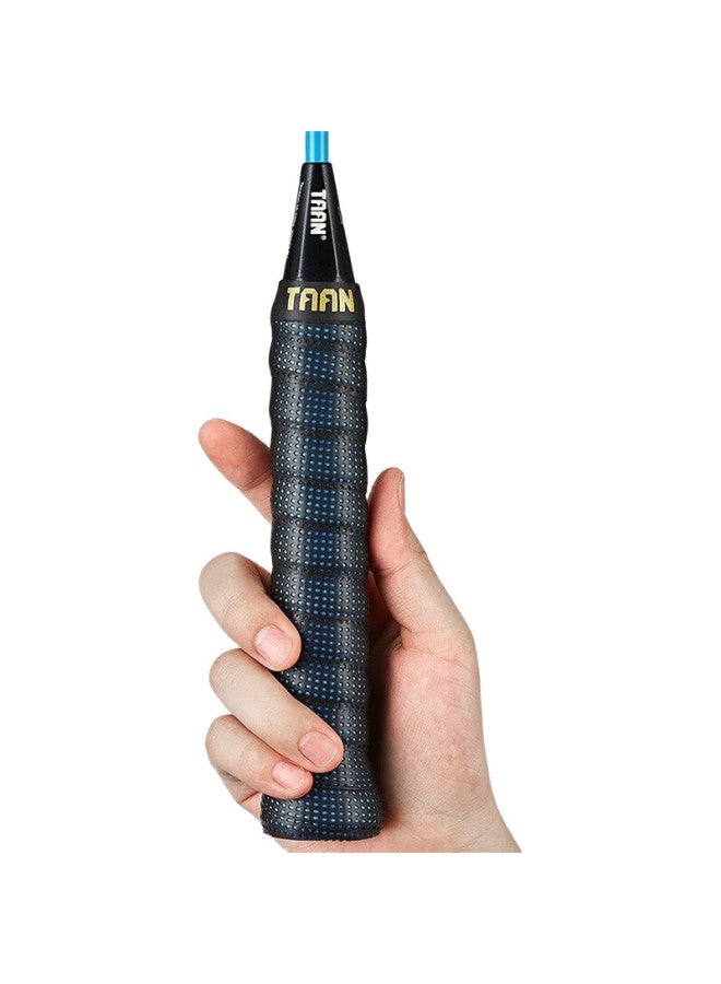 Taan Badminton Grip Tape, Double-Layer Sweat-Absorbing, Patented Version, 3-Pack Tw090, Black And Blue + Black And Yellow + Black And Orange - Image 2