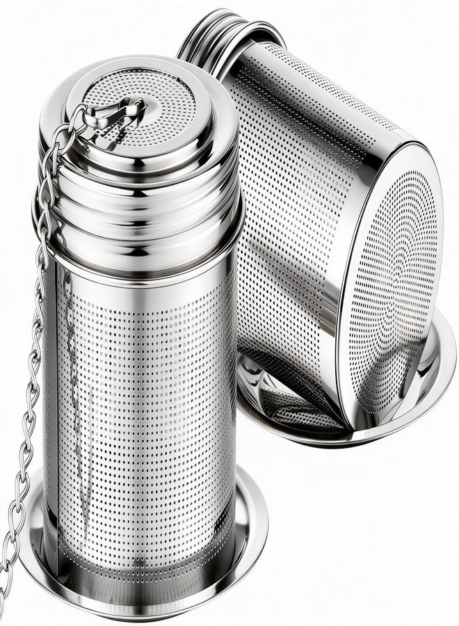 TEEMADE 2Packs Tea Filter,Cooking Infuser with Extra Fine Mesh Tea Ball Strainers Threaded Connection 304 Stainless Steel with Extended Chain Hook to Brew Loose Leaf Tea,Spices & Seasonings - Image 1
