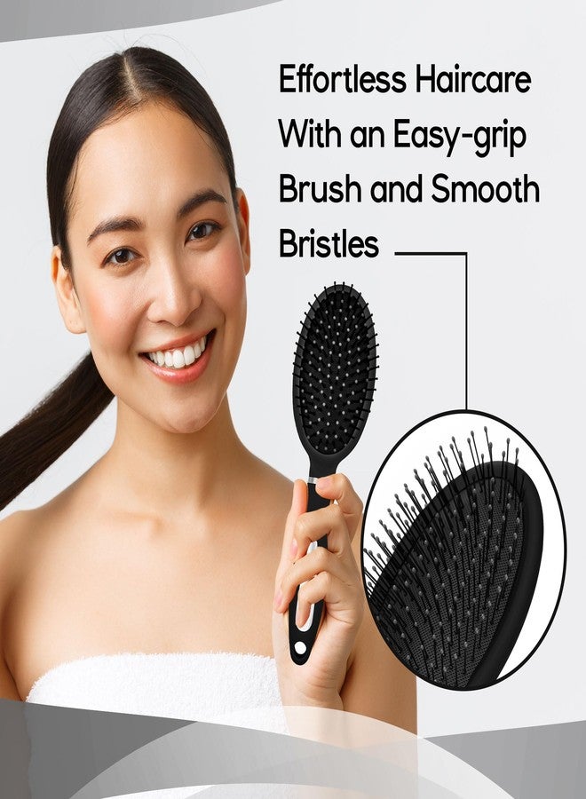 Herstyler Black Hair Brush Detangler - Untangle Brush for Thick Hair - No Tangles - Soft Bristles - Anti Slip Handle - Image 2