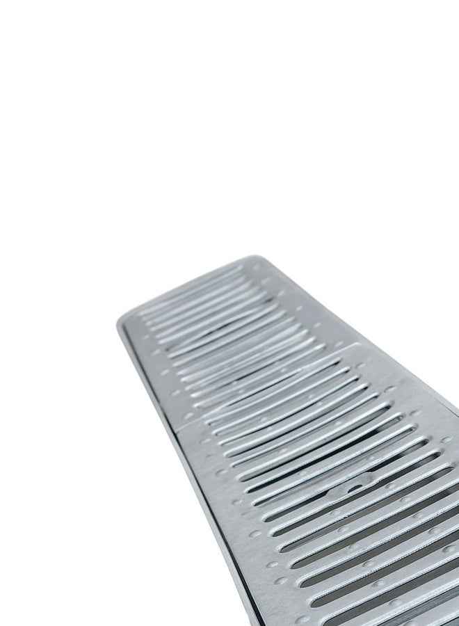 Dakota Full Plastic Gratting with Platic Body 100x15 cm | A-125 Load Class   for Kitchen, Water Rain Storm, Wet Room, Garden,Butchery Area,Fish Market,Ablution Area and all Indoor and Out Door Spaces (1Mtr Length ) 100x15 Poly Propline Plastic, Loading A-125(1.5 Ton)-Made in Italy| Grey Drain Grate. - Image 3