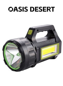 OASIS DESERT Solar Flashlight Double Light Source Red Usb Multi-Function Cob Emergency Warning Searchlight Hand Lamp  - Image 1