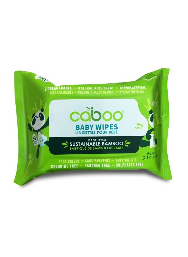 Caboo Tree Free Bamboo Baby Wipes, Eco Friendly Naturally Derived for Sensitive Skin, Resealable Peel Tab Travel Pack, Unscented, 30 Count - Image 1