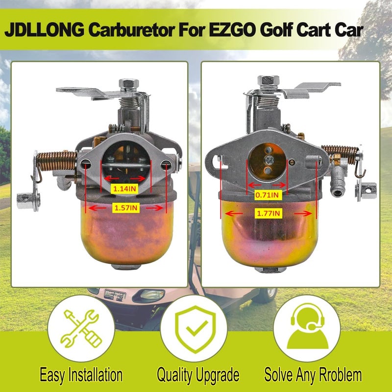 JDLLONG Carburetor for EZGO Golf Cart Gas Club Car 1989-1993 with Fuel Pump - Image 2