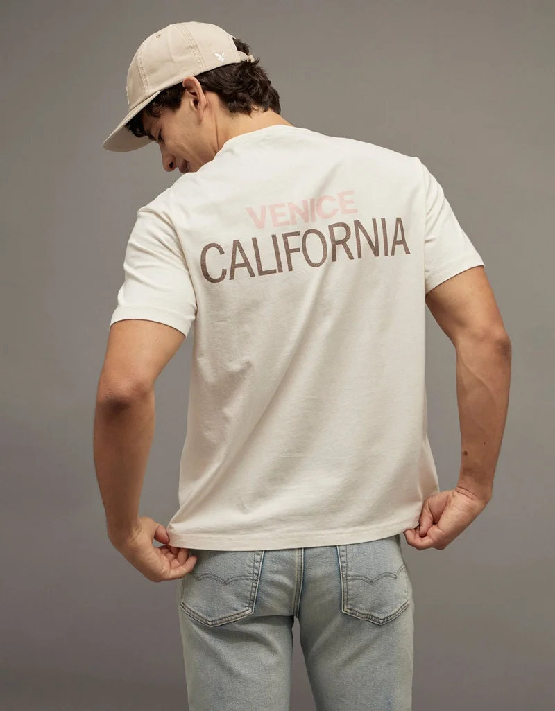 American Eagle AE Standard Fit Destination Graphic T-Shirt