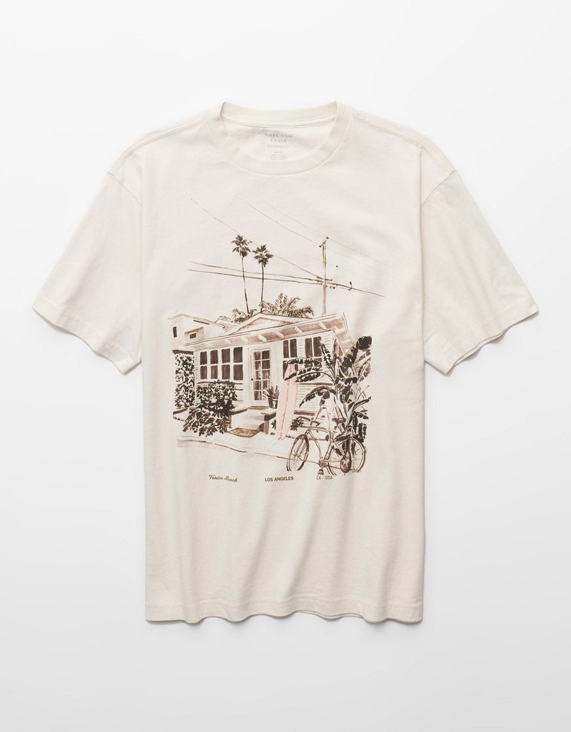 American Eagle AE Standard Fit Destination Graphic T-Shirt - Image 3