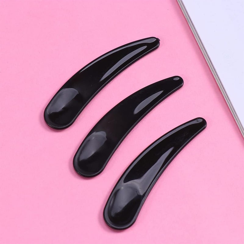 Beaupretty 200Pcs Mini Disposable Makeup Spatulas, Facial Cream Spoon Cosmetic Plastic Spatulas Scoops Tip Spatulas (Black) - Image 5