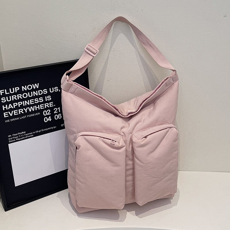 Nylon Cloth Bag Large Capacity Shoulder Bag Student Class Tote Bag New Women'S Bag Portable Fashion Commuter Crossbody Bag - Image 4