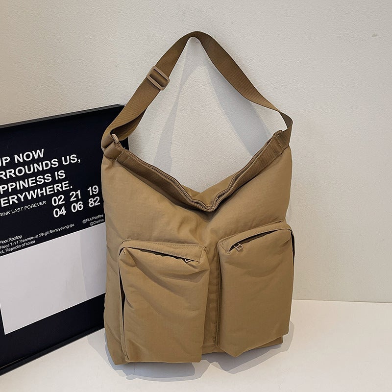 Nylon Cloth Bag Large Capacity Shoulder Bag Student Class Tote Bag New Women'S Bag Portable Fashion Commuter Crossbody Bag - Image 3