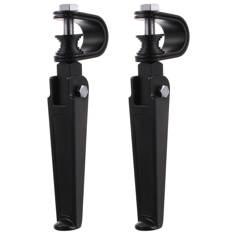 Foldable Aluminum Motorcycle Foot Pegs Anti Slip Pedals Frame Protection 2 Pieces - Image 2