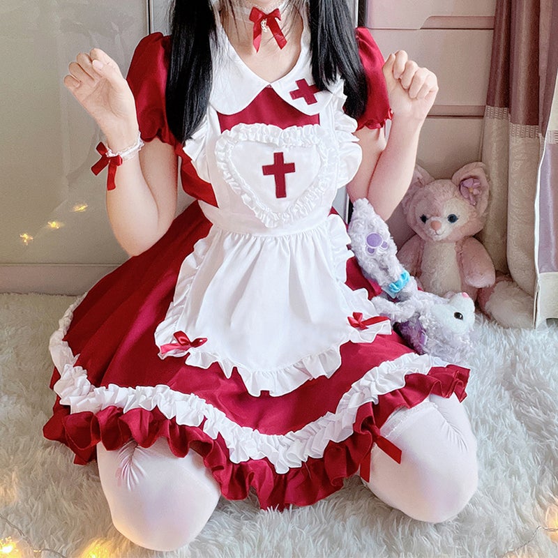 2025 New Japanese Classic Short-sleeved Maid Cute Japanese Maid cosplay Women's Clothing Maid dress - Image 1