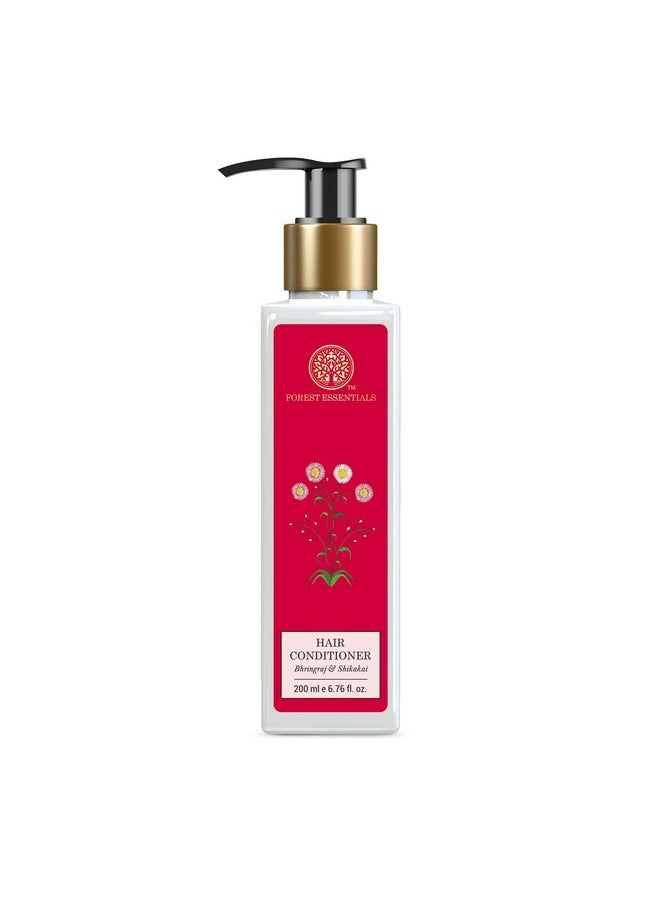 Forest Essentials Hair Conditioner With Coconut Milk, Licorice, Bhringraj & Shikakai, Natural Hair Conditioner To Deeply Nourish Dry, Normal Hair (Shikakai), Sls/Sles & Paraben Free, 200Ml  - Image 1